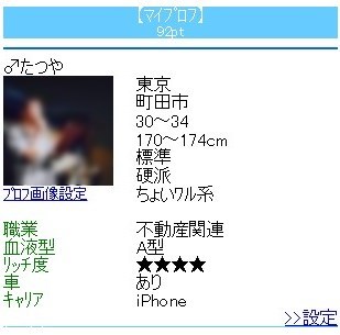 プロフィル画像の設定