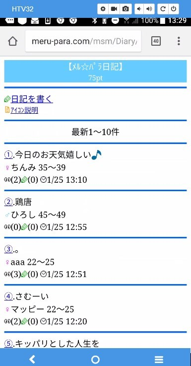 メルパラ日記一覧